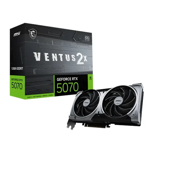 MSI GeForce RTX 5070 VENTUS 2X OC - 12GB GDDR7 RAM - Grafikkort