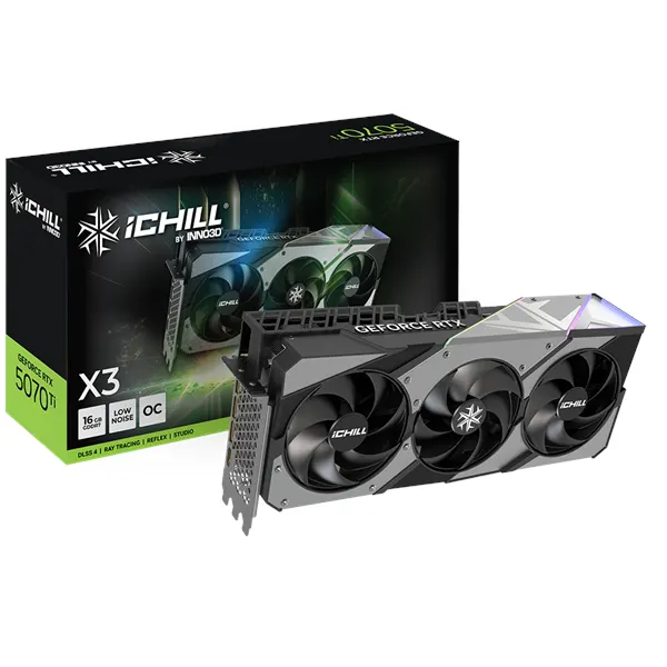 Inno3D GeForce RTX 5070 Ti iCHILL X3 - 16GB GDDR7 RAM - Grafikkort