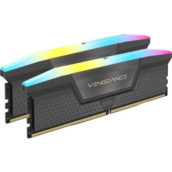 Corsair Vengeance RGB DDR5-6000 - 96GB - CL36 - Dual Channel (2 pcs) - AMD EXPO & Intel XMP - Grå med RGB