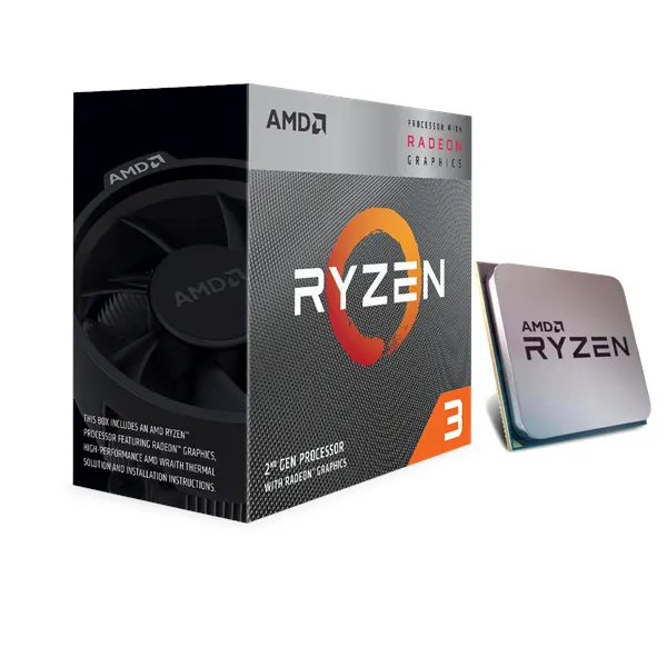 AMD Ryzen 3 3200G Wraith Spire CPU - 4 kärnor - 3.6 GHz - AMD AM4 - AMD Boxed (med kylare)
