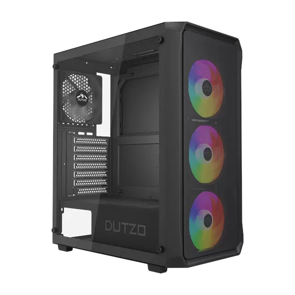 DUTZO C321 Mesh TG ARGB - Chassi - Miditower - Svart