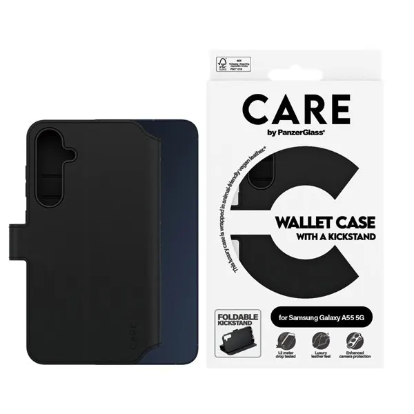 CARE by PanzerGlass Feature Wallet Case w. Kickstand Samsung Galaxy A55 5G