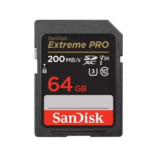 SANDISK Extreme PRO SD - 200MB/s - 64GB