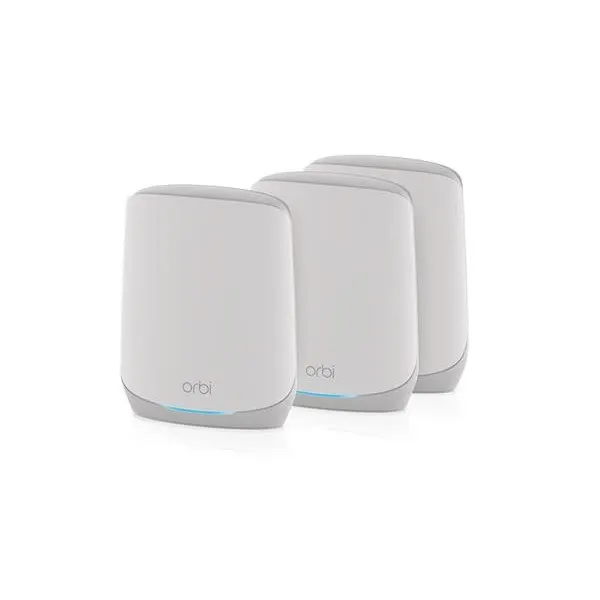 Netgear Orbi RBK763S Tri-band WiFi 6 Mesh System (3-Pack / Router + 2 Satellites) Homeplug / PowerLine