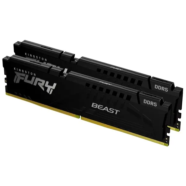 Kingston FURY Beast DDR5-6000 - 16GB - CL36 - Dual Channel (2 pcs) - AMD EXPO & Intel XMP - Svart