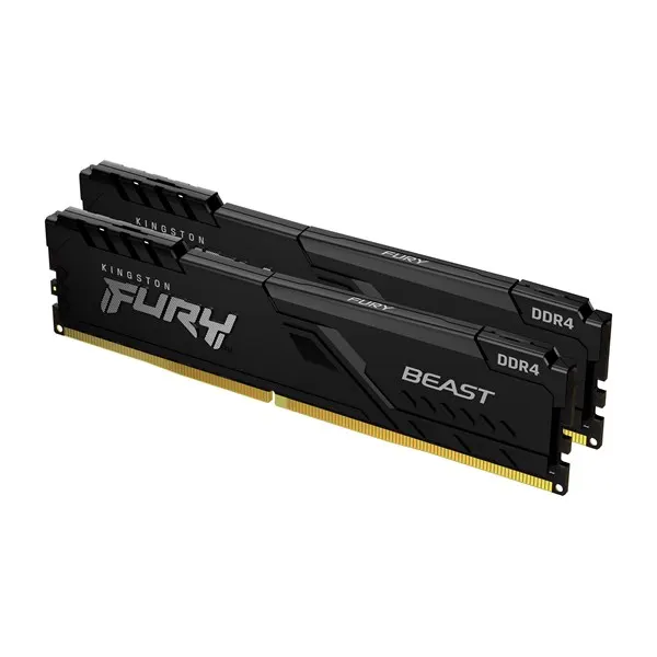 Kingston FURY Beast DDR4-3200 - 16GB - CL16 - Dual Channel (2 pcs) - Intel XMP - Svart