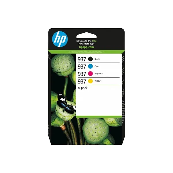 HP 937 / 6C400NE - 4-Pack (Black Yellow Magenta Cyan) Ink