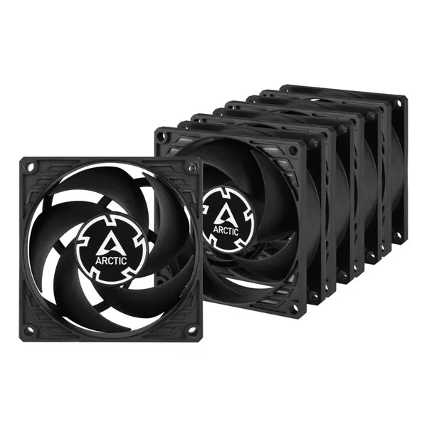 Arctic P8 PWM PST - 5-pack value pack - Chassi fläkt - 80mm - Svart - 23 dBA