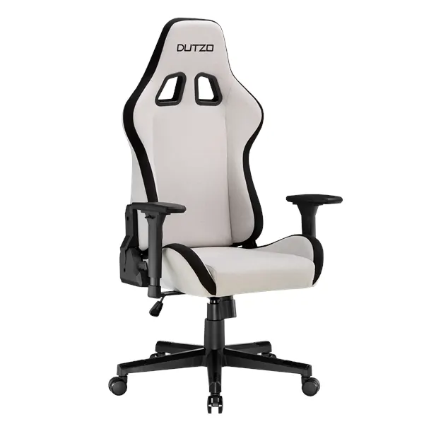 DUTZO E-SPORTS Gaming Stol - Ljusgrå - Tyg - Upp till 120 kg