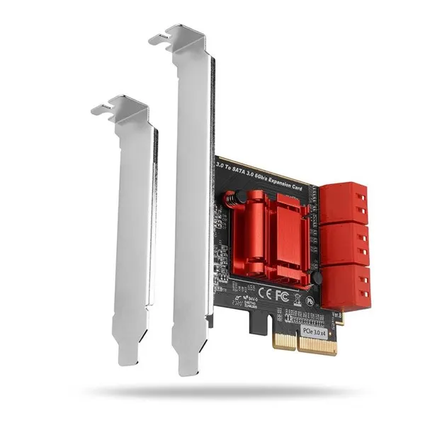 AXAGON 6 × Internal SATA 6G Port PCIe Controller