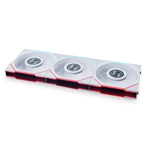 Lian Li UNI FAN TL LCD 120 (3-pack) - Chassi fläkt - 120mm - Vit med RGB-ljus - 27 dBA