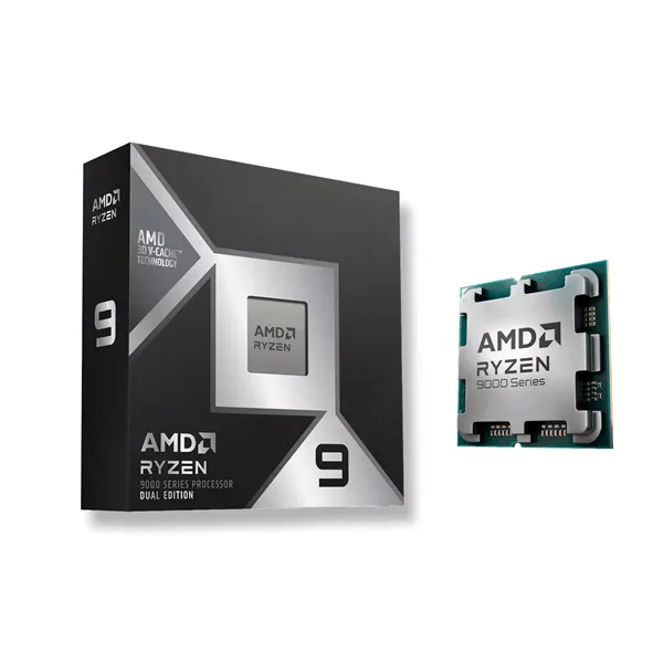 AMD Ryzen 9 9950X3D2 Dual Edition CPU - 16 kärnor - 4.3 GHz - AMD AM5 - AMD Boxed (utan kylare)