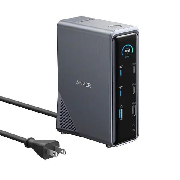 Anker Prime Charging Docking Station (14-in-1 Dual Display 160W) - Grey