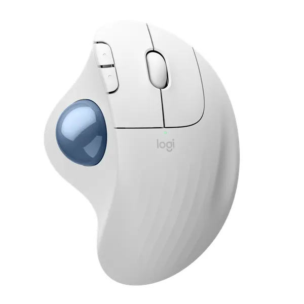Logitech Ergo M575S - Off-White - Ergonomisk mus - Optic - 5 knappar - Vit