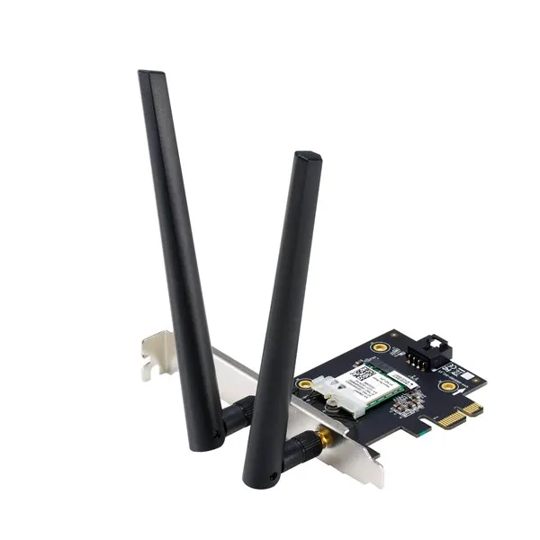 ASUS PCE-AX1800 Dual Band PCI-E WiFi 6 (802.11ax). Bluetooth 5.2 WPA3 network security OFDMA and MU-MIMO