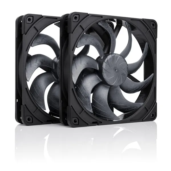 Noctua NF-A14x25 G2 PWM Sx2-PP chromax.black - Chassi fläkt - 140mm - Svart