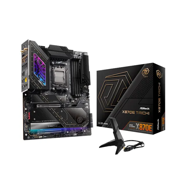 ASRock X870E TAICHI Moderkort - AMD X870E - AMD AM5 socket - DDR5 RAM - Extended ATX