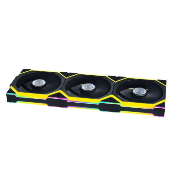 Lian Li UNI FAN SL Wireless Reverse 3-pack Black - Chassi fläkt - 120mm - Svart med RGB LED - 29 dBA