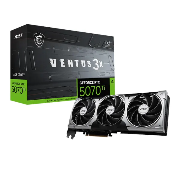 MSI GeForce RTX 5070 Ti VENTUS 3X OC - 16GB GDDR7 RAM - Grafikkort