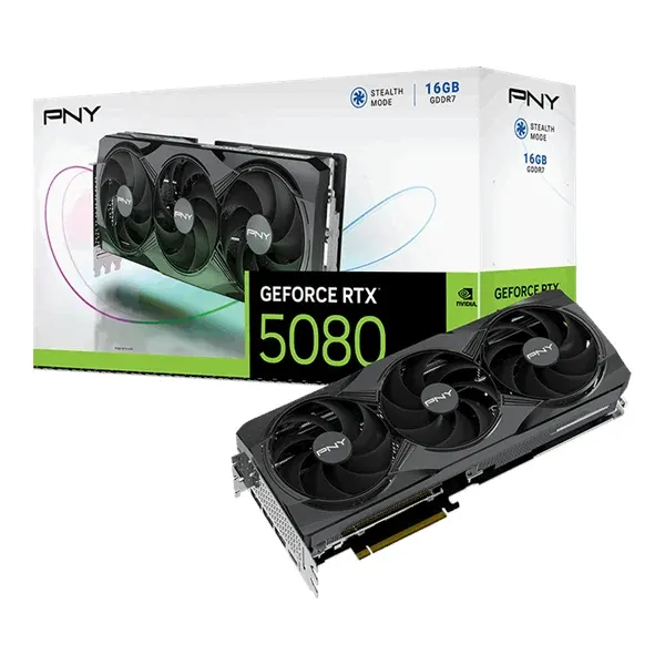 PNY GeForce RTX 5080 Triple Fan - 16GB GDDR7 RAM - Grafikkort