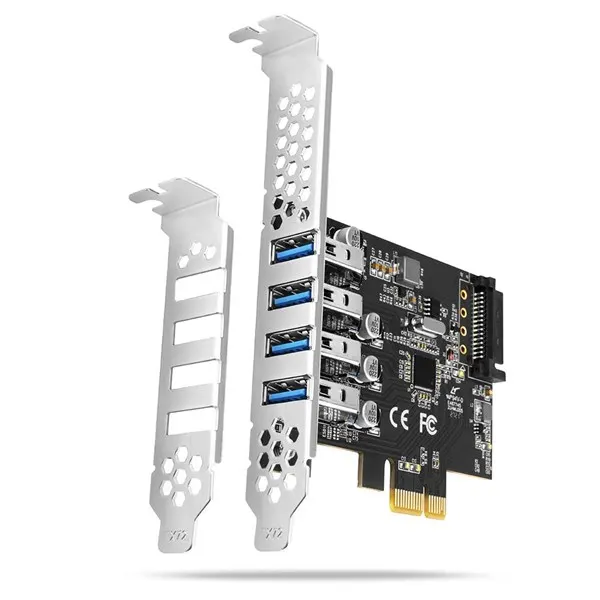 AXAGON SuperSpeed 4 × USB-A 5 Gbps External Ports PCIe Card