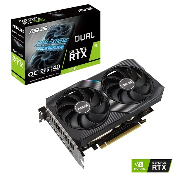 ASUS GeForce RTX 3060 DUAL OC V2 LHR - 12GB GDDR6 RAM - Grafikkort
