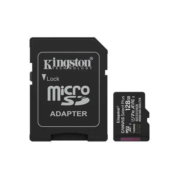 Kingston Canvas Select Plus Gen3 MicroSD/SD - 150MB/s - 128GB