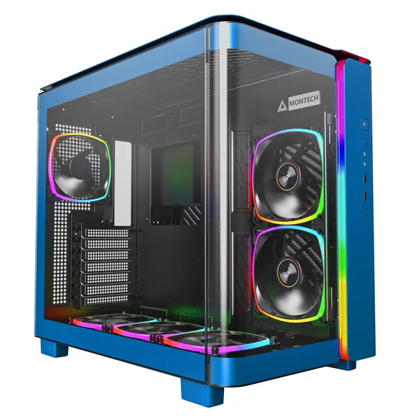 Montech King 95 Pro - Prussian Blue - Chassi - Miditower - Blå