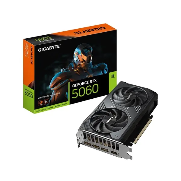 GIGABYTE GeForce RTX 5060 WindForce 2 MAX OC - 8GB GDDR7 RAM - Grafikkort