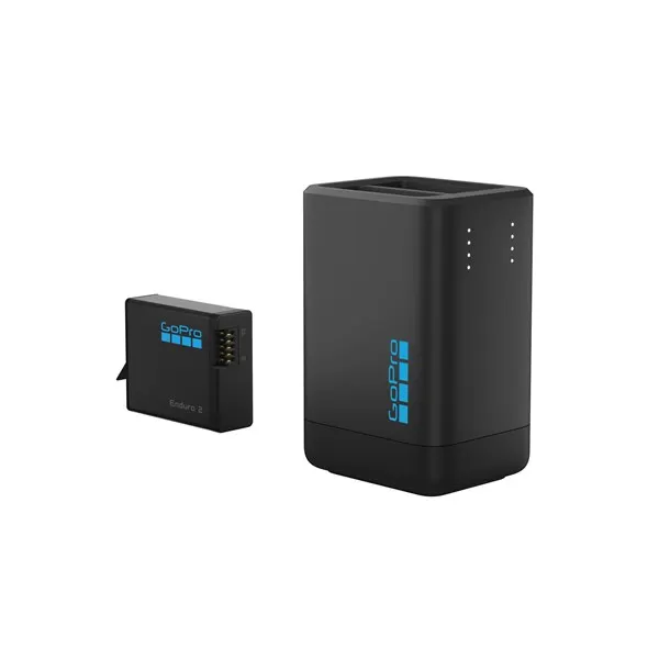 GoPro Dual Battery Charger (Enduro 2 Battery Included) For Mission 1 Series + HERO13 Black