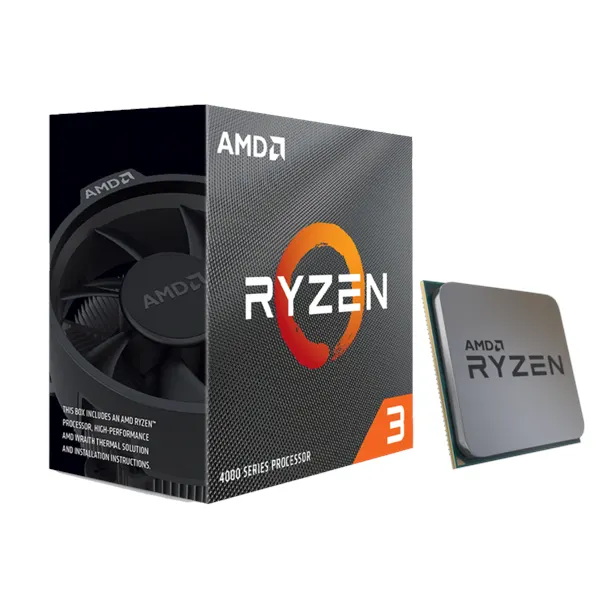 AMD Ryzen 3 4100 Wraith Stealth CPU - 4 kärnor - 3.8 GHz - AMD AM4 - AMD Boxed (med kylare)