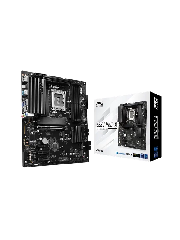 ASRock Z890 PRO-A Moderkort - Intel Z890 - Intel LGA1851 - DDR5 RAM - ATX