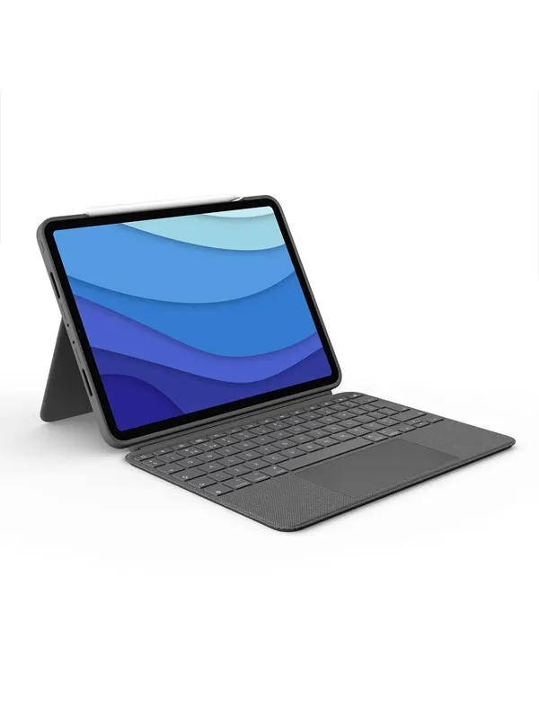 Logitech Combo Touch tablet with keyboard for iPad Pro 11'' (1/2/3/4th. gen.) - Tastatur &amp; Folio set - Nordisk - Grå