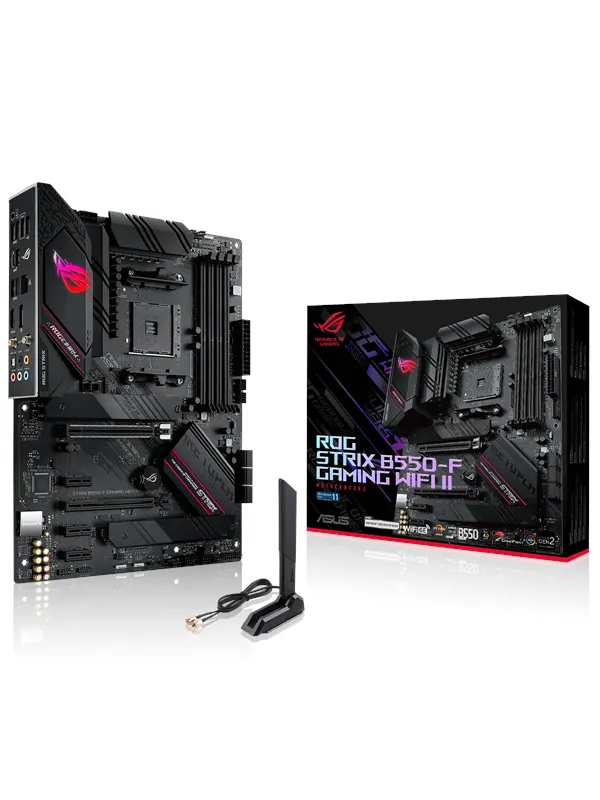 ASUS ROG STRIX B550-F GAMING WIFI II Moderkort - AMD B550 - AMD AM4 - DDR4 RAM - ATX