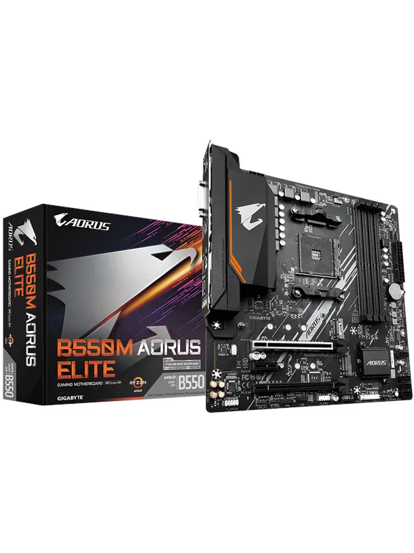 GIGABYTE B550M AORUS ELITE Moderkort - AMD B550 - AMD AM4 - DDR4 RAM - Micro-ATX