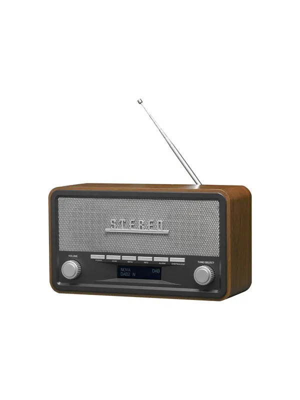 DENVER DAB-18 - clock radio - Bluetooth - DAB/DAB+/FM - Stereo - Brown