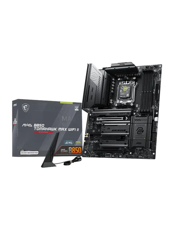MSI MAG B850 TOMAHAWK MAX WIFI II Moderkort - AMD B850 - AMD AM5 - DDR5 RAM - ATX
