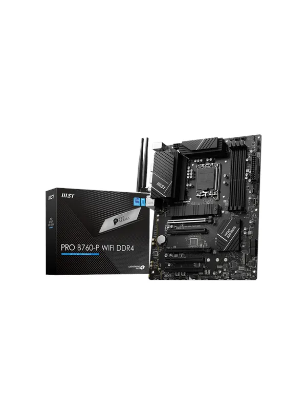 MSI PRO B760-P WIFI DDR4 Moderkort - Intel B760 - Intel LGA1700 - DDR4 RAM - ATX