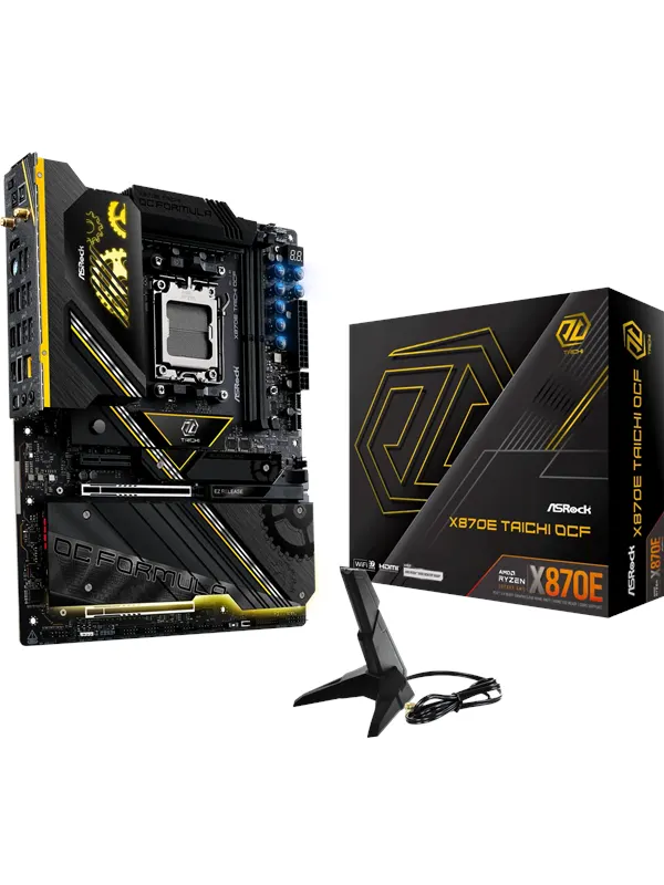 ASRock X870E TAICHI OCF Moderkort - AMD X870E - AMD AM5 - DDR5 RAM - ATX
