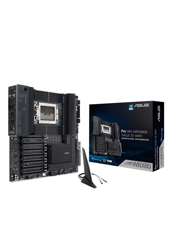 ASUS Pro WS WRX80E-SAGE SE WIFI Moderkort - AMD WRX80 - AMD sWRX8 - DDR4 RAM - Extended ATX