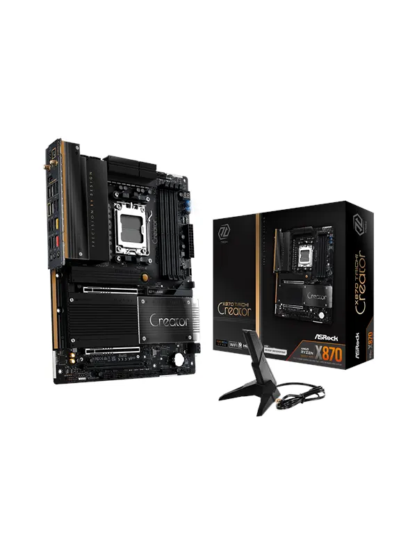 ASRock X870 TAICHI CREATOR Moderkort - AMD X870 - AMD AM5 - DDR5 RAM - ATX