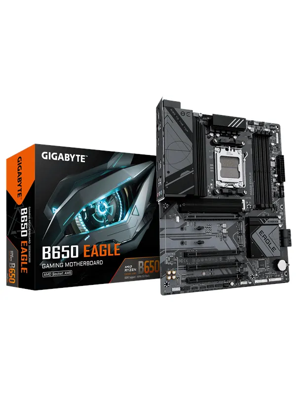 GIGABYTE B650 EAGLE Moderkort - AMD B650 - AMD AM5 - DDR5 RAM - ATX
