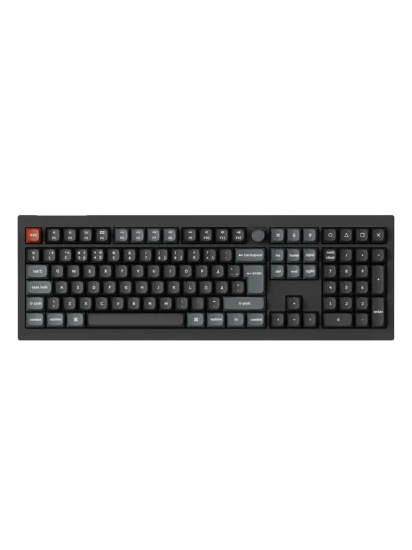 Keychron V6 Ultra 100% 8K Wireless Tri-Mode - POM Red - Gaming Tangentbord - Nordisk - Svart