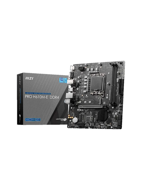 MSI PRO H610M-E DDR4 Moderkort - Intel H610 - Intel LGA1700 - DDR4 RAM - Micro-ATX