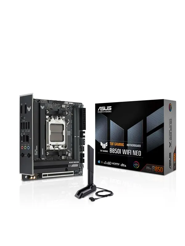 ASUS TUF GAMING B850I WIFI NEO Moderkort - AMD B850 - AMD AM5 - DDR5 RAM - Mini-ITX