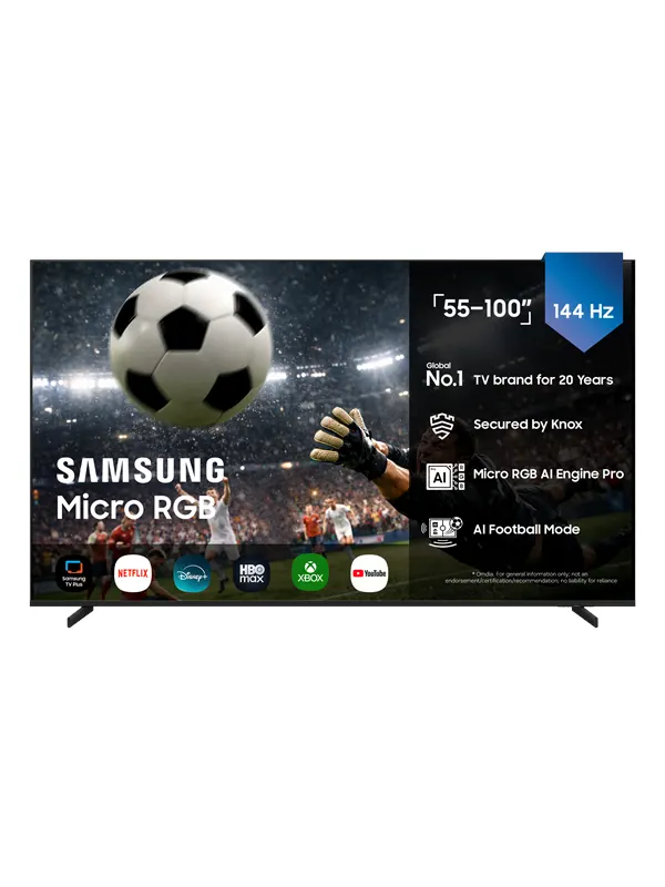 Samsung 55" TV Micro RGB 4K HDR 10+ TMR55R85HAUXXC