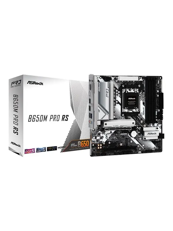 ASRock B650M PRO RS Moderkort - AMD B650 - AMD AM5 - DDR5 RAM - Micro-ATX