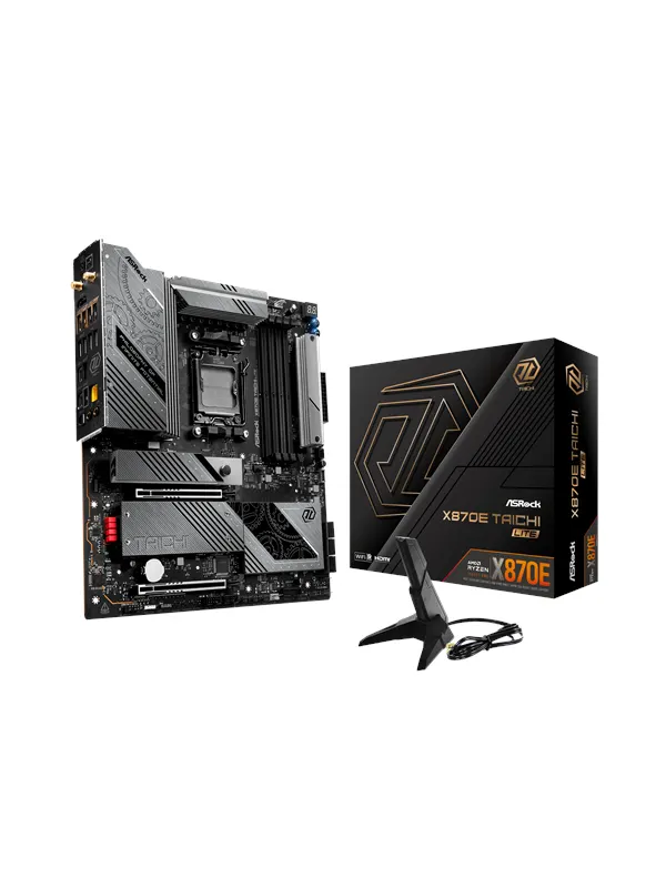 ASRock X870E TAICHI LITE Moderkort - AMD X870E - AMD AM5 - DDR5 RAM - Extended ATX
