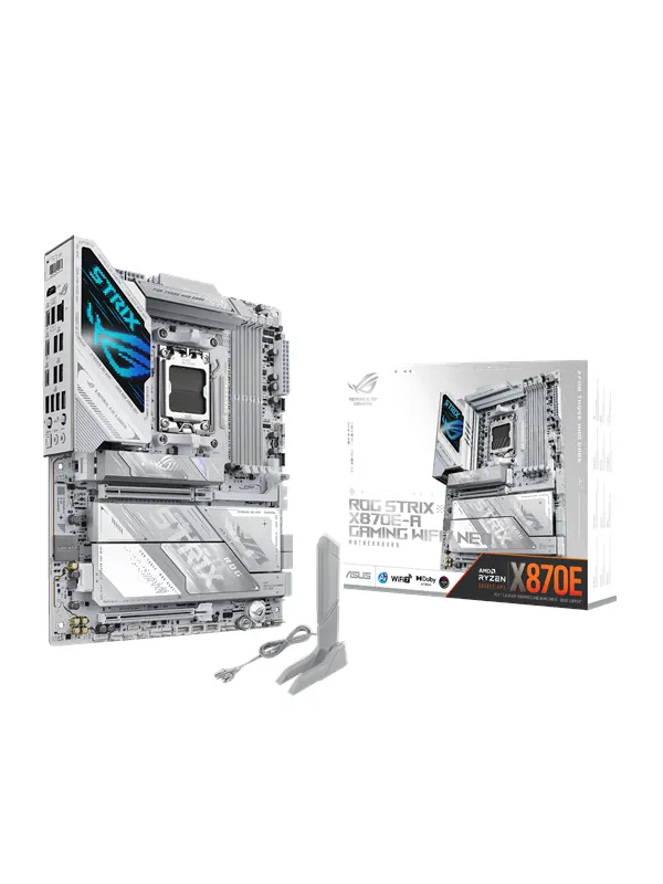 ASUS ROG STRIX X870E-A GAMING WIFI7 NEO Moderkort - AMD X870E - AMD AM5 - DDR5 RAM - ATX