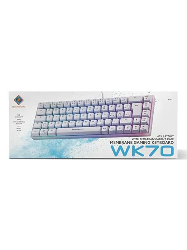 Deltaco GAMING DK240 Mini RGB Membrane Keyboard - Gaming Tangentbord - Vit